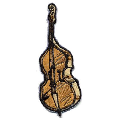 Aufnäher - Instrument Cello - 00351 - Gr. ca. 4 x 10,5 cm - Patches Stick Applikatio