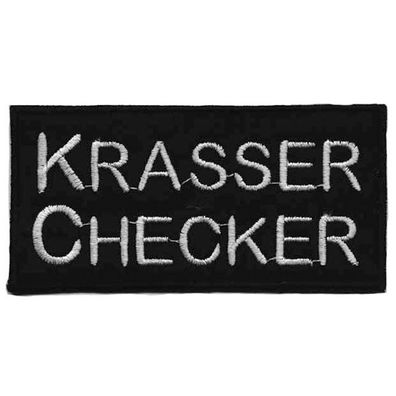 Aufnäher - Krasser Checker - 03185 - Gr. ca. 10 x 5 cm - Patches Stick Applikation