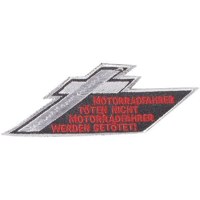 Aufnäher - Motorradfahrer töten nicht... - 04228 - Gr. ca 12,5 cm x 4,5 cm - Patche