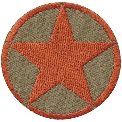 Aufnäher - Roter Stern - 04044 - Gr. ca. 7,5 cm - Patches Stick Applikation