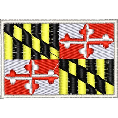 Aufnäher - USA - Maryland - 05571 - Gr. ca. 8 x 5 cm - Patches Stick Applikation