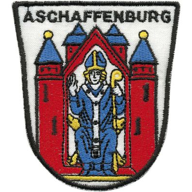 Aufnäher - Wappen - Aschaffenburg - 00429 - Gr. ca. 7 x 8 cm - Patches Stick Applika