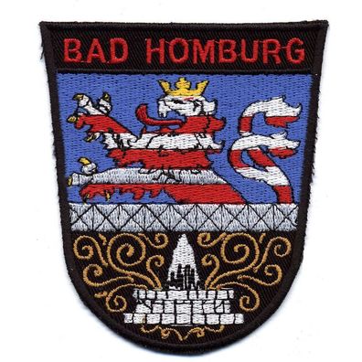 Aufnäher - Wappen - BAD Homburg - 01013 - Gr. ca. 8 x 11 cm - Patches Stick Applikat