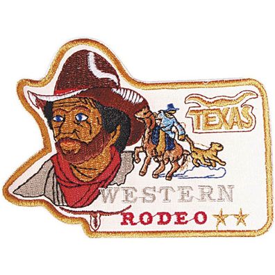 Aufnäher - Western Rodeo Texas - 04497 - Gr. ca. 11,5 x 8,5 cm - Patches Stick Appli
