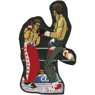 Aufnäher Applikation Stick-Emblem - Boxer Kampfsport - 045 + 61- Gr. ca. 7cm x 11cm