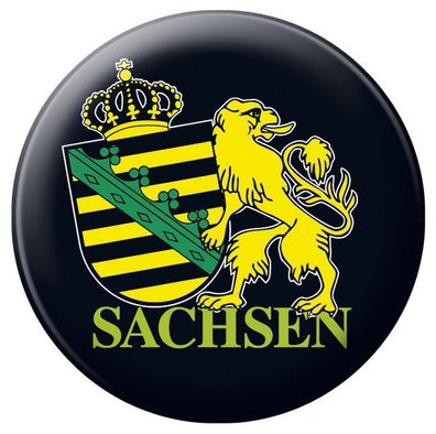 Emblem Abzeichen Button Magnetbutton mit Druck - Sachsen Emblem - 16233 - Küchenmagn