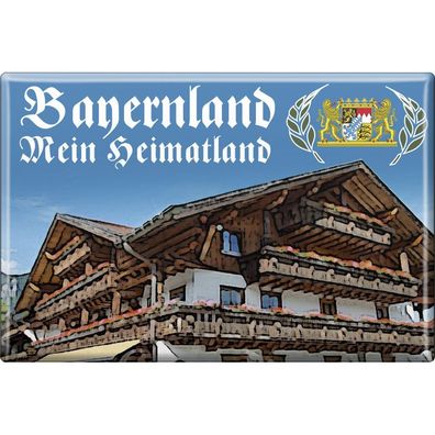 Küchenmagnet - Bayernland MEIN Heimatland - Gr. ca. 8 x 5,5 cm - 38227 - Magnet