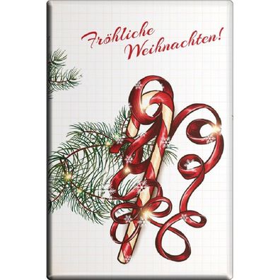 Küchenmagnet - Frohe Weihnachten - Gr. ca. 8 x 5,5 cm - 37666 - Magnet