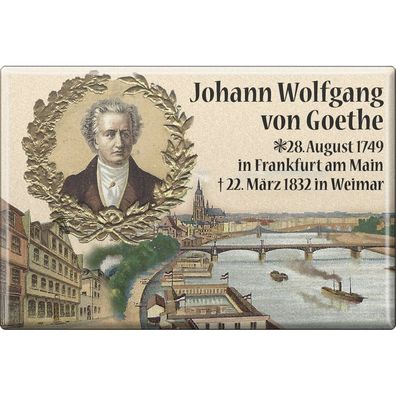 Küchenmagnet - JOHANN-WOLFGANG VON GOETHE - Gr. ca. 8 x 5,5 cm - 38369 - Küchenma