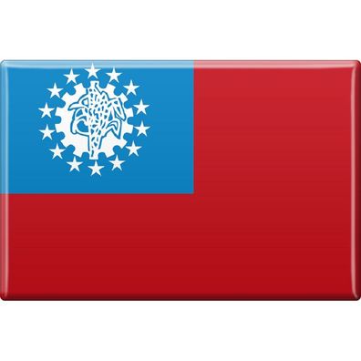 Küchenmagnet - Länderflagge Asien - Gr. ca. 8x5,5 cm - 38012 - Magnet