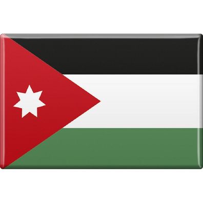 Küchenmagnet - Länderflagge Jordanien - Gr. ca. 8x5,5 cm - 38054 - Magnet