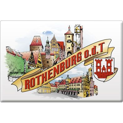 Küchenmagnet - Rothenburg ob der Tauber - Gr. ca. 8 x 5,5 cm - 38789 - Magnet Kühls