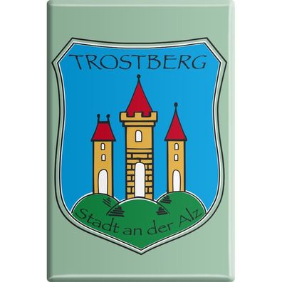 Küchenmagnet - Trostberg an der Alz - Gr. ca. 8 x 5,5 cm - 38787 - Magnet Kühlschra