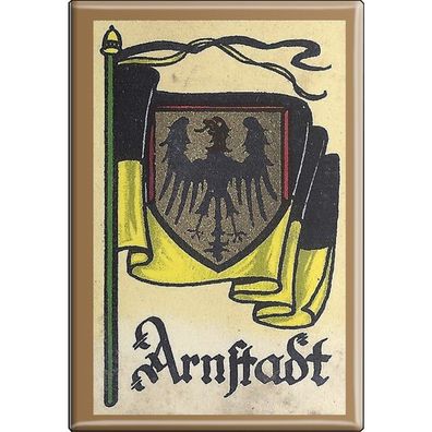 Küchenmagnet - Wappen Arnstadt - Gr. ca. 8 x 5,5 cm - 37505 - Magnet Kühlschrankmag