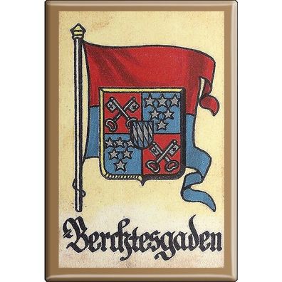 Küchenmagnet - Wappen Berchtesgarden - Gr. ca. 8 x 5,5 cm - 37509 - Magnet Kühlschr