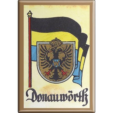 Küchenmagnet - Wappen Donauwörth - Gr. ca. 8 x 5,5 cm - 37517 - Magnet Kühlschrank