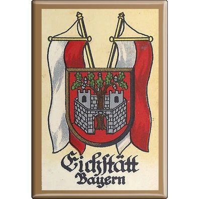 Küchenmagnet - Wappen Eichstädt Bayern - Gr. ca. 8 x 5,5 cm - 37518 - Magnet Kühls