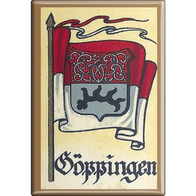 Küchenmagnet - Wappen Göppingen - Gr. ca. 8 x 5,5 cm - 37526 - Magnet Kühlschrankm