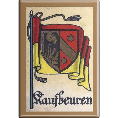 Küchenmagnet - Wappen Kaufbeuren - Gr. ca. 8 x 5,5 cm - 37532 - Magnet Kühlschrankm