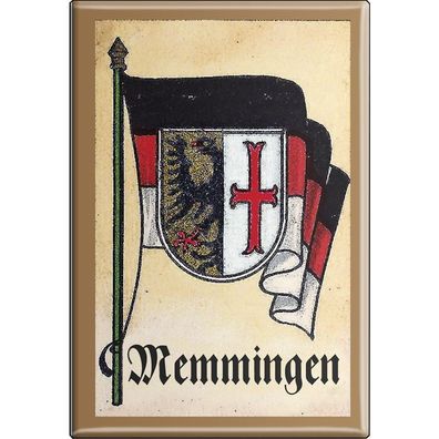 Küchenmagnet - Wappen Memmingen - Gr. ca. 8 x 5,5 cm - 37536 - Magnet Kühlschrankma