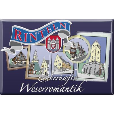 Küchenmagnet - Wasserromantik Rinteln - Gr. ca. 8 x 5,5 cm - 38786 - Magnet Kühlsch