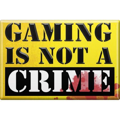 Kühlschrankmagnet - Gaming is not a Crime - Gr. ca. 8 x 5,5 cm - 38971 - Küchenmagn