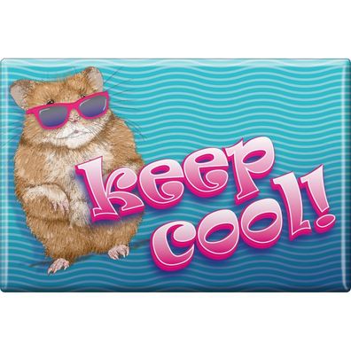 Kühlschrankmagnet - Keep cool - Hamster - Gr. ca. 8 x 5,5 cm - 38494 - Magnet Küche