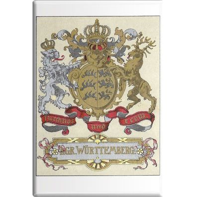 Kühlschrankmagnet - Königreich Württemberg - Gr. ca. 8 x 5,5 cm - 38725 - Küchenm