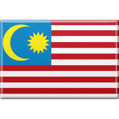 Kühlschrankmagnet - Länderflagge Malaysia - Gr. ca. 8x5,5 cm - 38076 - Magnet