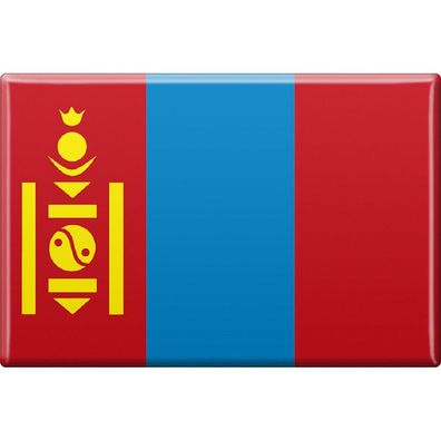 Kühlschrankmagnet - Länderflagge Mongolei - Gr. ca. 8x5,5 cm - 38087 - Magnet