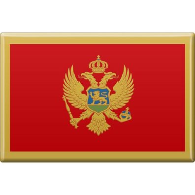 Kühlschrankmagnet - Länderflagge Montenegro - Gr. ca. 8x5,5 cm - 38088 - Magnet