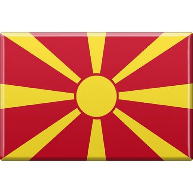 Kühlschrankmagnet - Länderflagge Mazedonien - Gr. ca. 8x5,5 cm - 38083 - Magnet