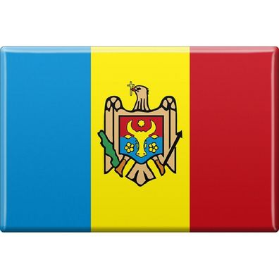 Kühlschrankmagnet - Länderflagge Moldawien - Gr. ca. 8x5,5 cm - 38085 - Magnet