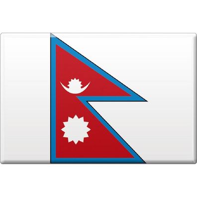 Kühlschrankmagnet - Länderflagge Nepal - Gr. ca. 8x5,5 cm - 38092 - Magnet