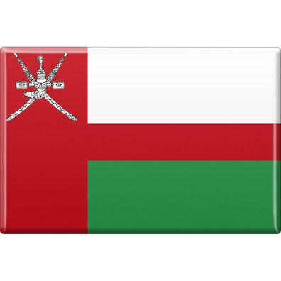 Kühlschrankmagnet - Länderflagge Oman - Gr. ca. 8x5,5 cm - 38099 - Magnet
