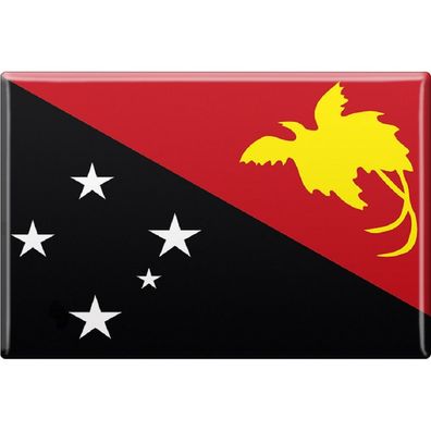 Kühlschrankmagnet - Länderflagge Papua-Neuguinea - Gr. ca. 8x5,5 cm - 37803 - Magnet