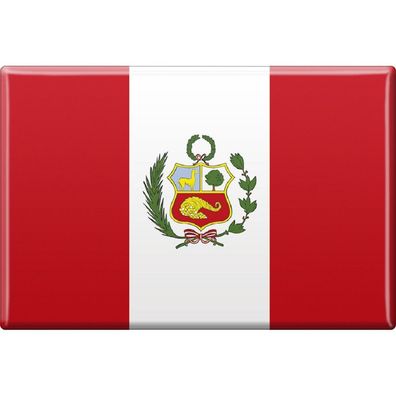 Kühlschrankmagnet - Länderflagge Peru - Gr. ca. 8x5,5 cm - 37806 - Magnet