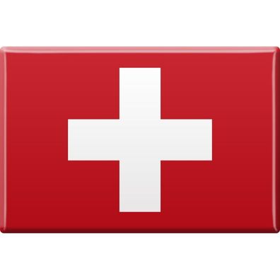 Kühlschrankmagnet - Länderflagge Schweiz - Gr. ca. 8x5,5 cm - 38948 - Magnet