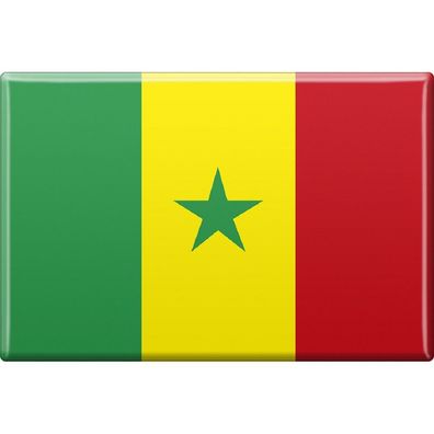 Kühlschrankmagnet - Länderflagge Senegal - Gr. ca. 8x5,5 cm - 37817 - Magnet