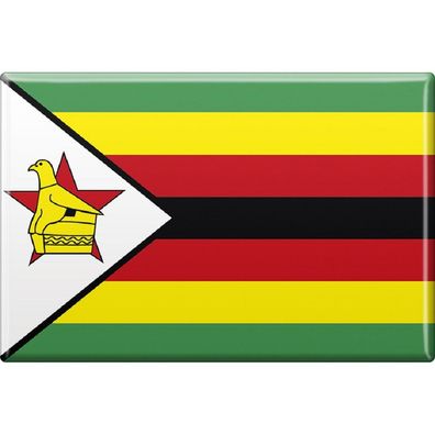 Kühlschrankmagnet - Länderflagge Simbabwe - Gr. ca. 8x5,5 cm - 37821 - Magnet