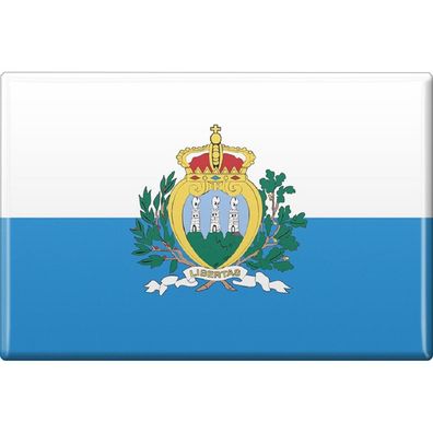 Kühlschrankmagnet - Länderflagge San Marino - Gr. ca. 8x5,5 cm - 37813 - Magnet