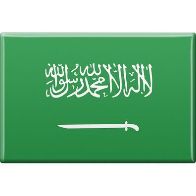 Kühlschrankmagnet - Länderflagge Saudi-Arabien - Gr. ca. 8x5,5cm - 37815