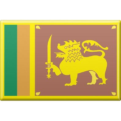Kühlschrankmagnet - Länderflagge Sri Lanka - Gr. ca. 8x5,5 cm - 37826 - Magnet