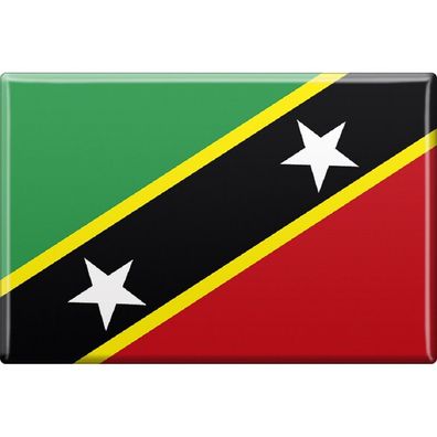 Kühlschrankmagnet - Länderflagge St. Kitts and Nevis - Gr. ca. 8x5,5 cm - 37827