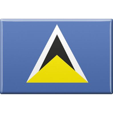 Kühlschrankmagnet - Länderflagge St. Lucia - Gr. ca. 8x5,5 cm - 37828 - Magnet