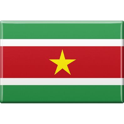 Kühlschrankmagnet - Länderflagge Suriname - Gr. ca. 8x5,5 cm - 37832
