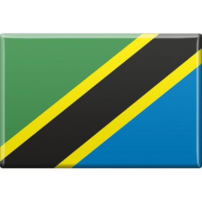 Kühlschrankmagnet - Länderflagge Tansania - Gr. ca. 8x5,5 cm - 37836 - Kühlschrankm