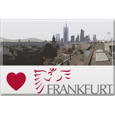 Kühlschrankmagnet - Skyline Frankfurt - Gr. ca. 8 x 5,5 cm - 38735 - Küchenmagnet