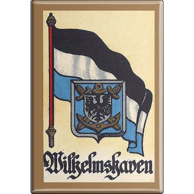 Kühlschrankmagnet - Wappen Wilhelmshaven - Gr. ca. 8 x 5,5 cm - 37552 - Magnet Küch