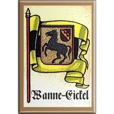 Kühlschrankmagnet - Wappen Wanne Eickel - Gr. ca. 8 x 5,5 cm - 37551 - Magnet Küche